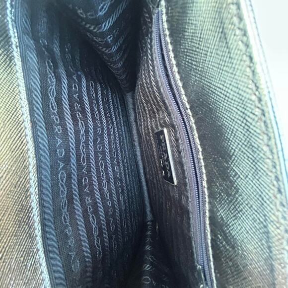 Vintage 90s Prada Metallic Silver Purse - Picture 7 of 8